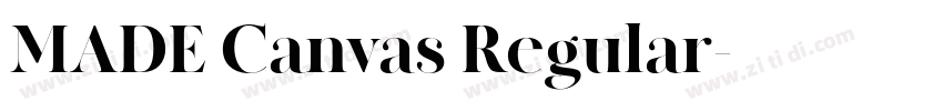 MADE Canvas Regular字体转换